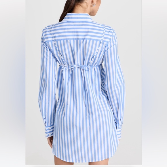 NWT Staud alita stripe triangle top and button up tunic shirt set - Picture 2 of 10